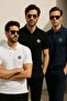 Men's 3-Pack T-Shirt Relaxed Fit 100% Cotton Polo Collar T-Shirt Black-Navy-White - 6