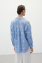 Casual Embroidered Shirt - Baby Blue - 8