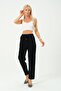 Women's High Waist Shiny Satin Pantalon - 3