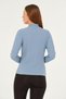 Women's Turtleneck Knitwear Women's Sweater Long Sleeve Lycra Blue Knitwear Blouse - 8
