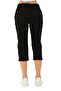 Women's Capri Elastic Waist Relaxed Cut Casual Straight Black Capri Pants - 5