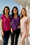 Women's 3 Pack Purple-Pink-Powder Viscose V-Neck T-Shirt Short Sleeve Relaxed Fit Blouse - 2
