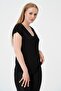 Women's Back V Neck T-shirt V Neck T-Shirt - 7
