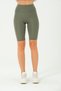 Women's Gathering High Waist Short Leggings Stretchy Sports Leggings - 6