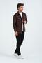 Brown Men's Suede Shirt T-Shirt Top Thick Shirt Jacket - 3