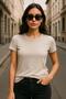 Women's 100% Organic Cotton Relaxed Washed T-Shirt Crew Neck Short Sleeve Women's Basic T-Shirt - 3