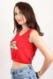 Women's Printed Sleeveless Crop Blouse - 2