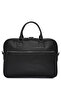Black Faux Leather Briefcase - Plevr50073 - 5