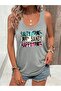 Printed Women's Hollow Neck T-Shirt - 2