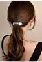 Silver Color Thick Metal Detailed Rubber Buckle