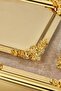 6-Piece Metal Decorative Special Design Presentation, Promise Tray Set, Catering Presentation Serving Tray Set - 5