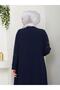 Plus Size Full Length Mother's Dress with Cape - 8