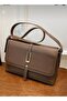Pınterest Senna Model Women's Soft Faux Leather Medium Size Shoulder Bag Bitter Brown - 8