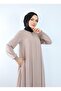 Mevlana Handle Ribbed Medina Silk Summer Ferace - 5
