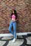 Women's High-Waist Boyfriend Stretch Fabric Jeans - 4