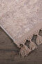 Lunessa Brown Modern Non-Slip Soft Machine Washable 2-Piece Pompom Fringed Bath Mat - 3