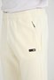 Men's Shorts Ecru Minimal Print Detailed Hidden Zipper Pocket Regular Fit - 2