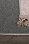 Lunessa Brown Modern Non-Slip Soft Machine Washable 2-Piece Pompom Fringed Bath Mat - 4