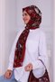 Retro Patterned Women's Shawl Red Estascarf - 6