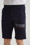 Premium Men's Shorts Light Navy Blue Print Detailed Zipper Pocket Detailed Regular Fit - 5