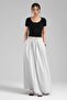 Women's Long Skirt with Side Stripes and Elastic Waist Design - 2