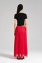 Women's Stripe Detailed Elastic Waist Design Skirt - 7