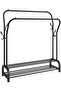 Hanging Garment Rack, Double-Rail Metal Heavy-duty Clothes Stand Rack Indoor Balcony Modern S - 4