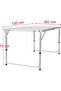 120cm Aluminum Folding Table with Handle, Lightweight and Portable Camping Table for Picnic, Beach, - 3