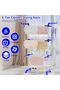 Clothes Drying Rack with 4 Castors,Folding Movable Clothes Rail Storage Rack, 4 Tier Clothes Horses - 3