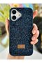 iPhone 16 Compatible Diamond Design Sparkling Diamond Silicone Case - 3