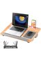 Home Office Lap Desk, Portable Laptop Desk with Wrist Cushion, Bed Table for Laptops and Study Read - 2