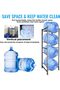 4Tier Water Bottle Organizer,5 Gallon Water Bottle Holder, Water Bottle Rack Stainless Steel Shelf E - 5