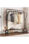 Hanging Garment Rack, Double-Rail Metal Heavy-duty Clothes Stand Rack Indoor Balcony Modern S - 5