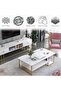 2 Layer Coffee Table White Rectangular Table For Living Room, Sofa Side Table, Marble Center Table - 4
