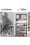 Fohome 5-Tier Coat Rack with Shoe Rack, 3 in 1 Shoe Organizer Cabinet Entryway with 8 Hooks - 8
