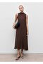 Lyocell Halter Collar Dress - 2