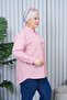 Women's Hijab Loose Cut Shirt - Dried Rose - 4