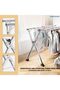 Heavy Duty Stainless Steel Clothes Dryer Rack, Adjustable & Folding Laundry Rack wi - 5