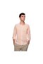 Slim Fit Men's Shirt Linen Look Long Sleeve Collar Buttoned - 2