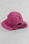 Women's Brdy Fuchsia Linen Hat with Bow Detail - 2