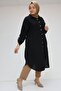 58071-1 Plus Size Muslin Shirt with Front Pockets - Black - 2