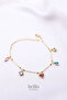 Colorful Premium Gold Women's Steel Anklet with Hangers - 3