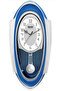 Musical Pendulum Wall Clock – Blue – Quartz – Hourly Melody – Night Sensor – Elegant