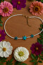 Handmade White Beaded Turquoise Star and Flower Detailed Necklace - 4