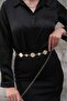 Round Pattern Chain Belt Dress Belt Shirt Belt Coat Belt Trouser Belt - 2