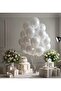 Metallic Balloon 12" Inch White Color 25 Pieces Pearl White - 4