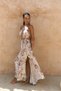 Budihartos Beige Long Dress with Window Detail - 3