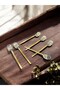 Amor 12-Piece Stainless Steel Gold Plated Teaspoon Set with Gold Handle - 3