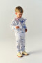 Baby Boy Printed White Sweatpants