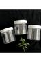 Transparent Glass Look Plastic Organizer Set of 3 Mica Jars Cotton-Ear Cotton - 3